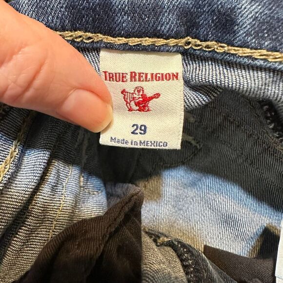 True Religion Halle Capri Distressed Jeans Size 29 - Picture 8 of 10